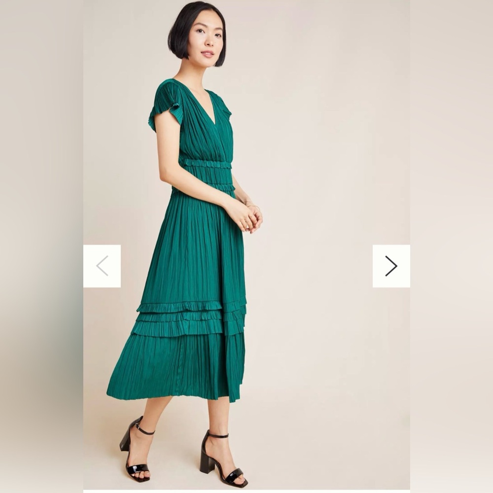 Anthropologie Sereia Pleated Midi Dress